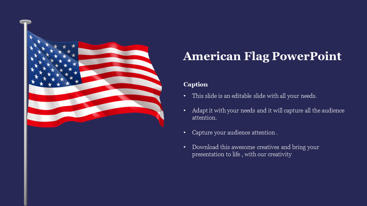 American Flag PowerPoint Template and Google Slides
